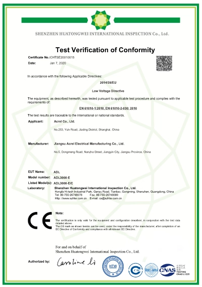 ce for adl3000 e energy meter